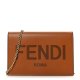 Fendi Vitello King Tamponato Logo Embossed Medium Wallet On Chain