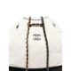 Chanel Patent Goatskin Quilted Small Gabrielle Backpack White and Black