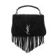 Saint Laurent Chevron Fringe Monogram Medium College Bag
