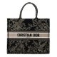 Dior Ornamental Cornely Book Tote Black Beige