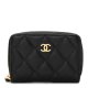 Chanel Zip Coin Purse Black