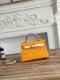 Hermes Mini Kelly II Handbag in Juane D'or and Craie Epsom Leather with Gold Hardware