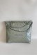chanel 22 bag green shiny Calfskin silver hardware medium
