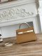 Hermes Mini Kelly II Handbag in Biscuit and Craie