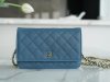 chanel woc haze blueCaviar calfskin gold hardware