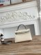 Hermes Mini Kelly II Handbag in Craie and Glacier Grey Epsom Leather with