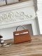 Hermes Mini Kelly II Handbag in Golden Brown Mauve Pale and Craie