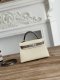 Hermes Mini Kelly II Handbag in Craie and Gris Asphalte