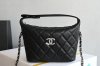 chanel 25B handle hobo bag Star embossed black Caviar calfskin? sliver hardware?