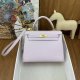 Hermes Kelly 25 Epsom Handbag in Mauve Pale