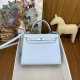 Hermes Kelly 25 Epsom Handbag in Celeste