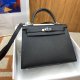 Hermes Kelly 25 Epsom Handbag in Black