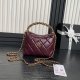chanel 24b Woven Handle hobo bag Claret shiny lambskin gold hardware chanel 24b Woven Handle hobo bag Claret shiny lambskin gold hardware
