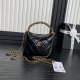 chanel 24b Woven Handle hobo bag black shiny lambskin gold hardware