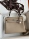 Hermes Kelly 25 Togo Handbag in Gris Tourterelle