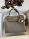 Hermes Kelly 25 Togo Handbag in Gris Asphalte