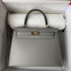 Hermes Epsom Kelly Sellier 25 Handbag in Gris Mouette