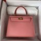 Hermes Epsom Kelly Sellier 25 Handbag in Rose Azalee