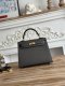 Hermes Mini Kelly II Epsom Handbag in Gris Mouette Golden Hardware