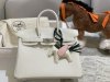 Hermes Birkin 25 30 35 Togo Handbag in White