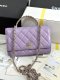 chanel 24a rhinestone handle woc lavender shiny lambskin gold hardware