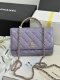 chanel 24a rhinestone handle woc purple shiny lambskin gold hardware