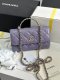 chanel 24a rhinestone handle woc purple shiny lambskin gold hardware small