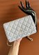 chanel woc grey shiny lambskin sliver hardware