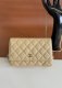 chanel woc light yellow shiny lambskin gold hardware