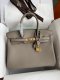 Hermes Birkin 25 30 35 Togo Handbag in Gris Asphalte