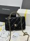 chanel 24b twist handle woc black shiny lambskin gold hardware