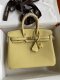 Hermes Birkin 25 30 35 Togo Handbag in Jaune Poussin