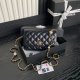 chanel 24k Pearl chain woc black shiny lambskin gold hardware