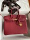Hermes Birkin 25 30 35 Togo Handbag in Rouge Grenat