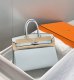 Hermes Birkin 25 30 35 Togo Handbag in Blue pale