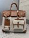 Hermes Birkin Cargo HAC 40 Craie Canvas & Brown Box Calf Palladium Hardware