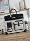 Hermes Birkin Cargo HAC 40 Craie Canvas & Black Box Calf Palladium Hardware