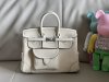 Hermes Birkin Cargo HAC 25 Craie Canvas & White Box Calf Palladium Hardware