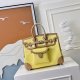 Hermes Birkin Cargo HAC 25 Jaune Citron Canvas & Brown Box Calf Palladium Hardware
