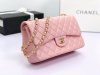 chanel cf pink shiny lambskin gold hardware chanel cf pink shiny lambskin gold hardware