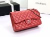 chanel cf red shiny lambskin sliver hardware chanel cf red shiny lambskin sliver hardware