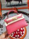 Hermes Mini Kelly II Chevre Handbag in Rose Azalee Golden Haredware