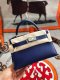 Hermes Mini Kelly II Chevre Handbag in Bleu ??lectrique Silver Haredware Hermes Mini Kelly II Chevre Handbag in Bleu ??lectrique Silver Haredware