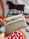 Hermes Mini Kelly II Chevre Handbag in Gris Tourterelle Silver Haredware Hermes Mini Kelly II Chevre Handbag in Gris Tourterelle Silver Haredware