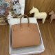 Hermes Birkin 25 30 35 Epsom Sellier Handbag in Brown