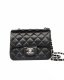 chanel mini cf black shiny lambskin sliver hardware chanel mini cf black shiny lambskin sliver hardware