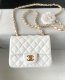 chanel mini cf white shiny lambskin gold hardware chanel mini cf white shiny lambskin gold hardware