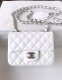 chanel mini cf white shiny lambskin sliver hardware chanel mini cf white shiny lambskin sliver hardware