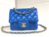chanel mini cf blue shiny lambskin gold hardware chanel mini cf blue shiny lambskin gold hardware