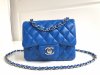 chanel mini cf blue shiny lambskin sliver hardware chanel mini cf blue shiny lambskin sliver hardware